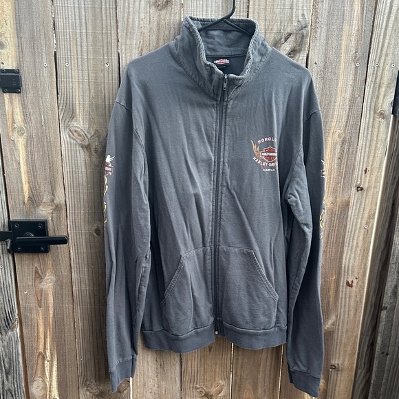 Harley Davidson Men's Large Hawaii Pacific Gray T-shirt Long Sleeve 2XL - Picture 1 of 8